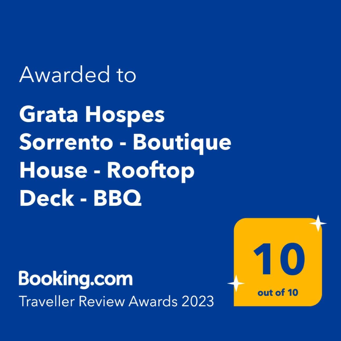 Grata Hospes Sorrento - Boutique House - Rooftop Deck - Bbq Exterior photo